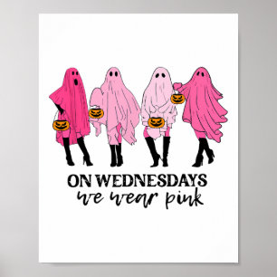 Borstkanker op woensdag hebben we roze Draag Poster