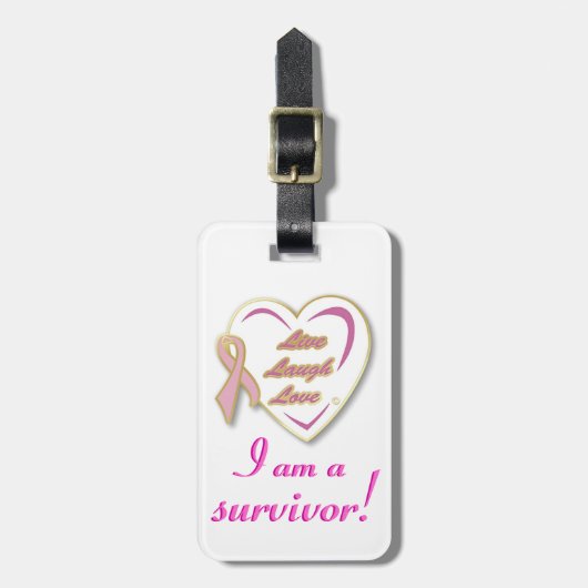 Borstkanker Overlevende Bagagelabel (Voorkant verticaal)