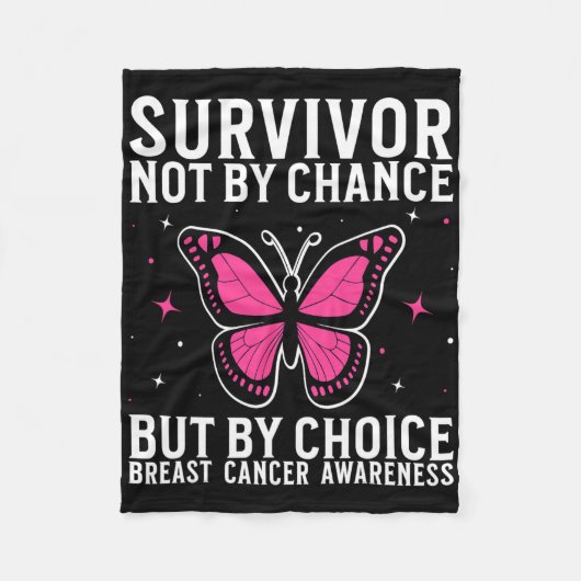Borstkanker Overlevende Borstkanker Bewustzijn Fleece Deken (Voorkant)