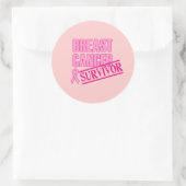 Borstkanker Overlevende Button Ronde Sticker (Tas)