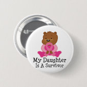 Borstkanker Overlevende dochter Ronde Button 5,7 Cm (Voorkant /achterkant)