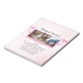 Borstkanker overlevende drie foto collage notitieblok (Gedraaid)