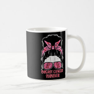 Borstkanker overlevende Hairbun borstkanker bewust Koffiemok