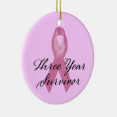 Borstkanker Overlevende Ornament 3 jaar (Rechts)