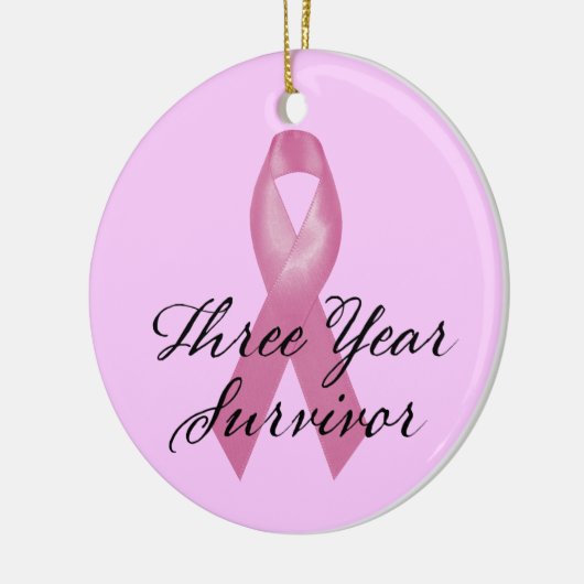 Borstkanker Overlevende Ornament 3 jaar (Links)