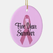 Borstkanker Overlevende Ornament 5 jaar (Rechts)