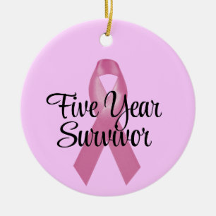 Borstkanker Overlevende Ornament 5 jaar