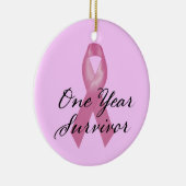 Borstkanker Overlevende Ornament Eén jaar (Rechts)