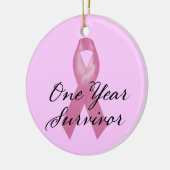 Borstkanker Overlevende Ornament Eén jaar (Links)