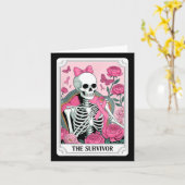 Borstkanker Overlevende Skelet Tarot Bloem Kaart (Gele Bloem)