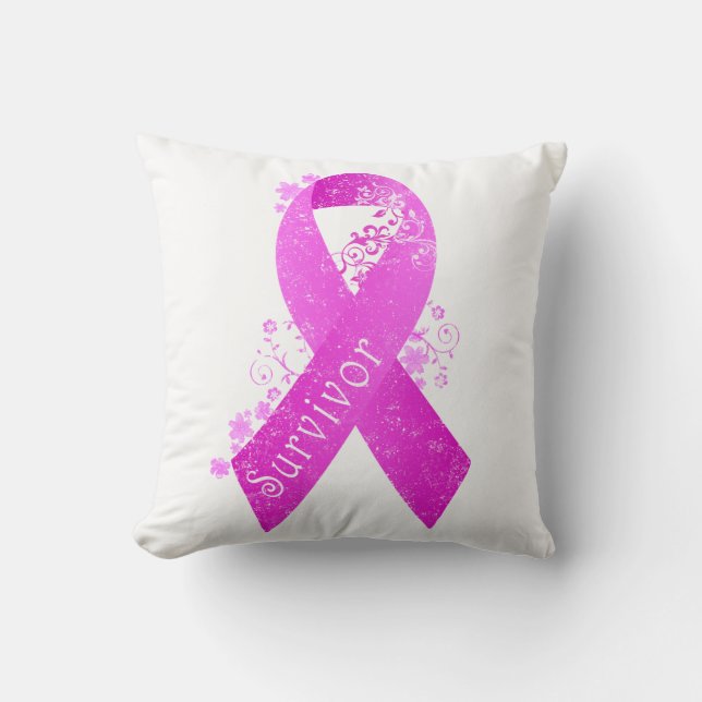 Borstkanker Overlevende Vintage Kussen (Voorkant)