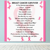 BORSTKANKER OVERLEVENDE Wall Art Canvas Afdruk (Insitu (Houten vloer))