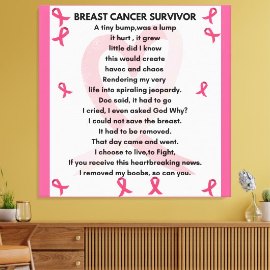 BORSTKANKER OVERLEVENDE Wall Art Canvas Afdruk (Insitu (Woonkamer))