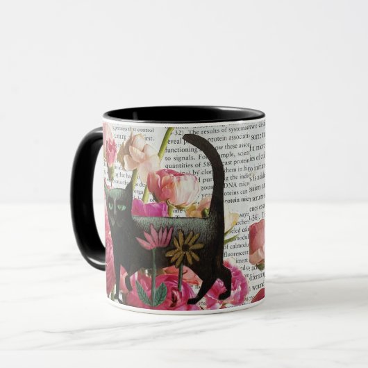 Borstkanker overlevende zwarte kat genezing slaap mok (Voorkant links)