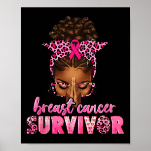 Borstkanker Overlevende Zwarte Vrouwen Afro-Afrika Poster