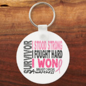 Borstkanker Overleving 4 Sleutelhanger (Voorkant)