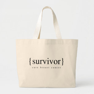 Borstkanker Overleving Grote Tote Bag