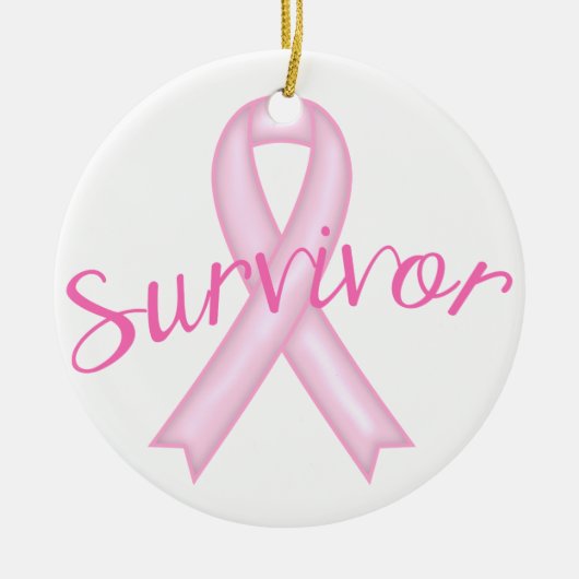 Borstkanker Overleving Keramisch Ornament (Voorkant)