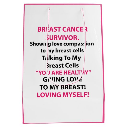 Borstkanker Overleving Medium Cadeauzakje (Achterkant)