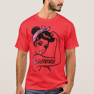 Borstkanker Overleving Rosie Riveter Pink A T-shirt