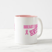 Borstkanker Overleving Tweekleurige Koffiemok (Voorkant rechts)
