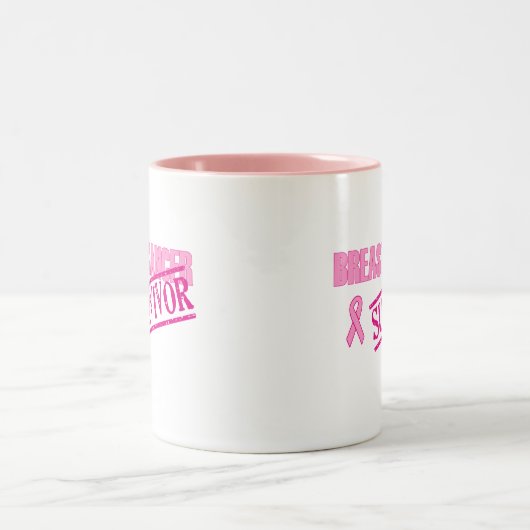 Borstkanker Overleving Tweekleurige Koffiemok (Center)