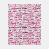 Borstkanker Overlevingsvoorlichting Fleece Deken (Voorkant)