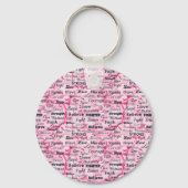 Borstkanker Overlevingsvoorlichting Sleutelhanger (Voorkant)