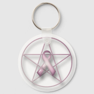 Borstkanker Pentagram Sleutelhanger