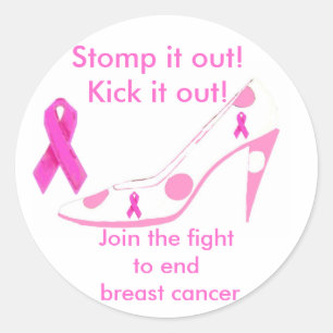 Borstkanker Pink Ribbon Advocacy Ronde Sticker