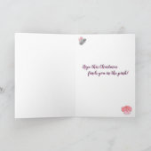 Borstkanker Plaid Xmas Teddy Bear Feestdagen Kaart (Binnen)