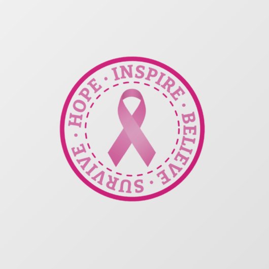 Borstkanker Raamsticker (Vel)