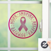 Borstkanker Raamsticker (Huis)