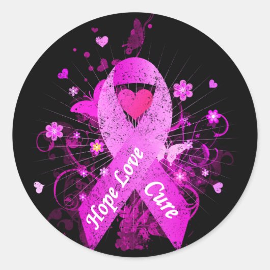 Borstkanker Ronde Sticker (Voorkant)