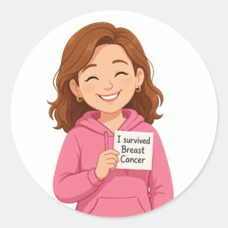 Borstkanker Ronde Sticker