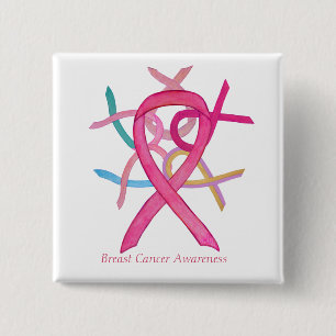Borstkanker Roze bewustzijn Button Pins