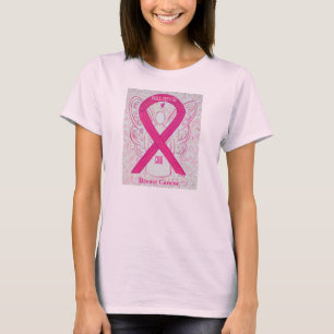 Borstkanker Roze Bewustzijnslint Engel T-shirt