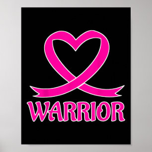 Borstkanker Roze hartkwaal of lintbewustzijn Poster