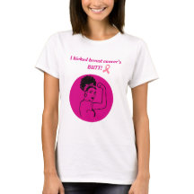 Borstkanker Roze Kick Butt Vrouw T-shirt