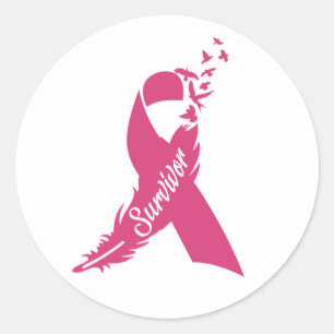 Borstkanker Roze lint Awareness Stickers
