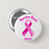 Borstkanker roze lint Button (Voorkant /achterkant)
