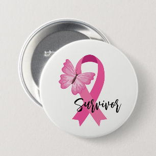 Borstkanker Roze lint Button Pin