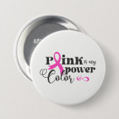 Borstkanker Roze lint Button Pin (Voorkant /achterkant)