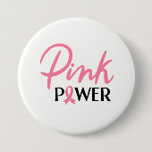 Borstkanker Roze lint Button Pin (Voorkant)