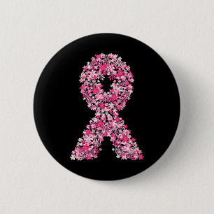 Borstkanker Roze lint-Florentijnskuis Ronde Button 5,7 Cm