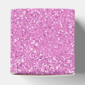Borstkanker Roze lint Glitter Cube Favor Box Bedankdoosjes (Bovenkant)