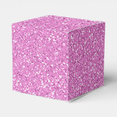 Borstkanker Roze lint Glitter Cube Favor Box Bedankdoosjes (Achterkant)