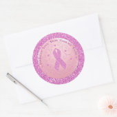 Borstkanker Roze lint Glitter Stickers (Envelop)