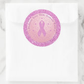 Borstkanker Roze lint Glitter Stickers (Tas)