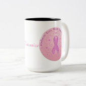 Borstkanker Roze lint Mok (Voorkant rechts)